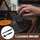 Alasum Reinigungsbürste für Schallplattenspieler, antistatisch, Set mit 2 Stück, mit runder Bürste, schwarz und weiß, Reinigungszubehör für Vinyl und CD-Player, Retro-Design, tragbar
