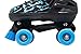WiiSHAM Fun Roll Adjustable Roller Skates with Four Piles (Blue Black, Medium)