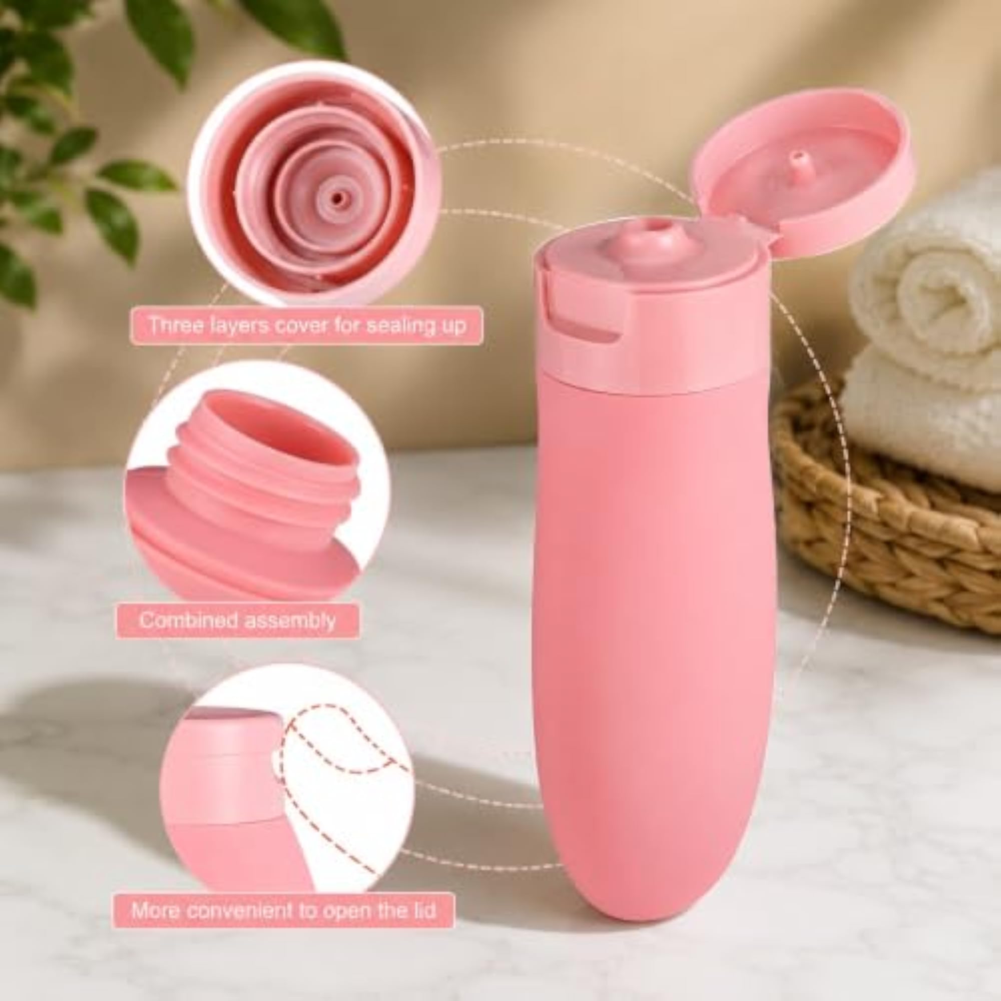 11 PCS Travel Bottles for Toiletries, 60 ML Refillable Leak Proof Containers