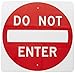 Brady 94150 30" Height, 30" Width, B-959 Reflective Aluminum, Red On Reflective White Color Standard Traffic Sign, Legend "Do Not Enter"