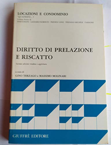 Diritto di prelazione e riscatto