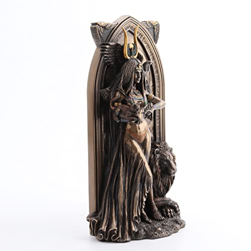 Estatua de Resina Sacerdotisa Egipcia Acabado Bronce 10.63 in miniatura 3