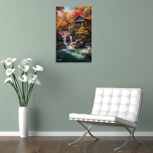 Sérénité alpine affiche sur toile, évasion et calme mural 30x45cm