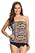 Dippin' Daisy's Multi Beadwork Bandeau Blouson Tankini Size 12