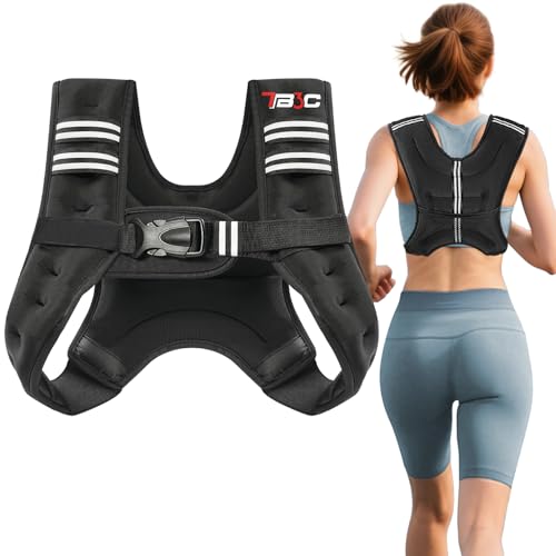 Weighted Vest,12lbs Weight Vest with Reflective Stripe, Body Weight Vests Adjustable for Men, Women Workout, Strength Training, Running, Walking, Jogging