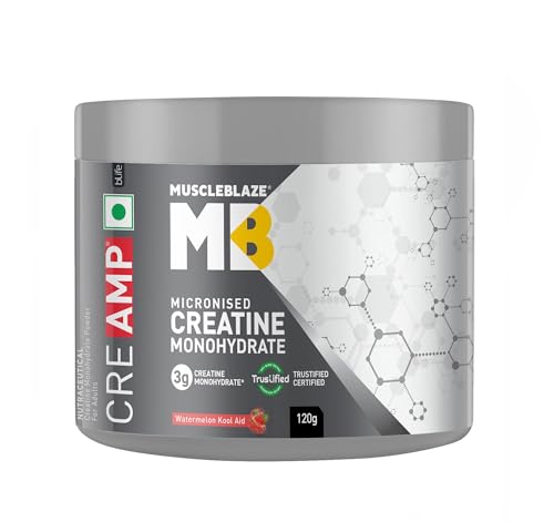MuscleBlaze Micronised Creatine Monohydrate CreAMP Powder, Waterm...
