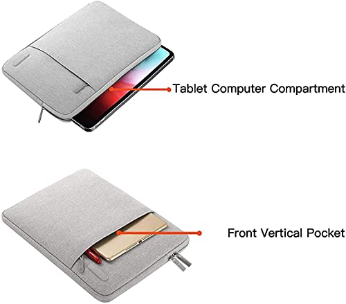 Image of MOCA 9-11 Inch Tablet Sleeve Bag Carrying Case Fits New 11-inch iPad Pro M4 /iPad Air M2 2024, Air 5 /4 /3 10.9 inch /10.5 inch, Pro 11 M2, i-Pad 10th 10.9, i-Pad 9 /8th Gen 10.2, Tab S8 /S9 11 inch