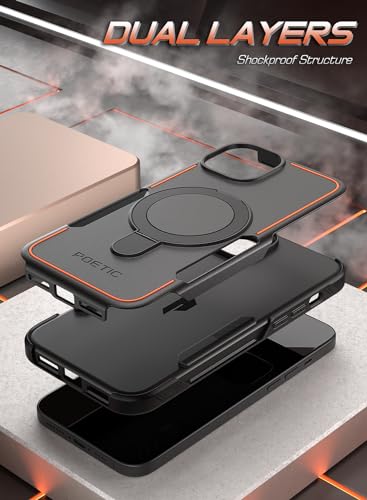 Éviter Écran Cassé iPhone 15 Plus - Coque Poetic Neon Antichoc MagSafe Robuste