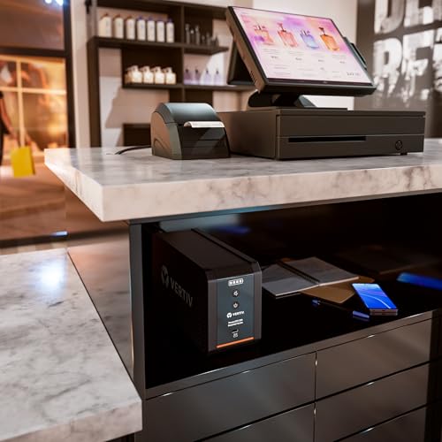 Image of Vertiv Liebert PowerUPS 200 Essential, PSA6E-800LVT, Line Interactive UPS 800VA /450W, Battery Backup & Surge Protector, AVR, 4 Outlets, USB C+A Charging, 3 Year Warranty