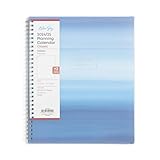 Blue Sky 2024-2025 Academic Year Monthly Planner, for Teachers, Safety Wirebound, Frosted Flexible Cover, Chanson, for Organized Scheduling, 8' x 10'