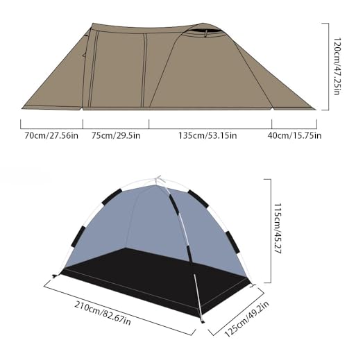 Carpa túnel para camping de 1 persona al aire libre miniatura 3