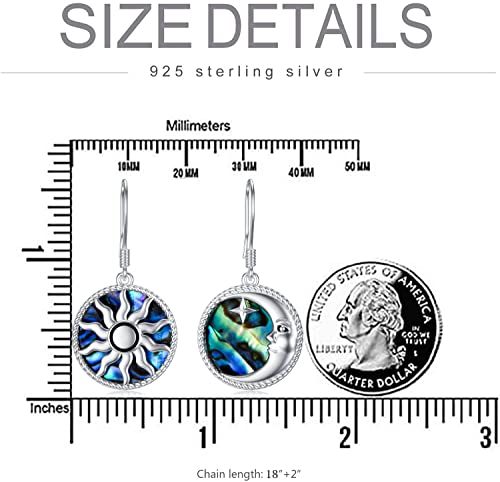 Sun And Moon Earrings Sterling Silver Drop Dangle Earrings For Women Girls Lover Birthday Graduation Anniversary Jewelry Gifts #TOP5