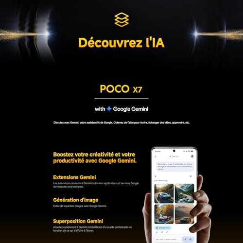 Xiaomi Smartphone POCO X7 8+ caméra Principale 50MP avec OIS Batterie 5110mAh IP68 Chargeur Non Inclus Version Française + de Garantie - vue 6