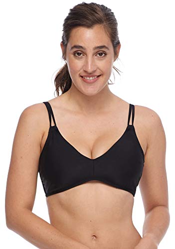 Body Glove Women s Standard Pezie Solid Underwire D, DD Cup Bikini Top Swimsuit, Smoothies Black, L XL