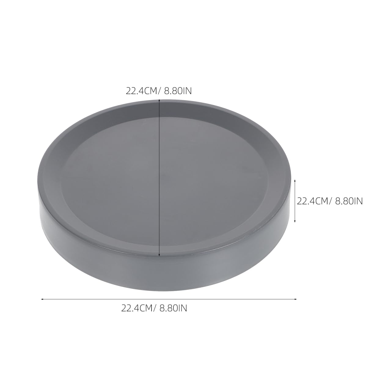 DOITOOL Support Pot De Fleur à roulettes Invisibles - Plateau Roulant avec Soucoupe IntéGréE - Socle Chariot Gris Noir pour ExtéRieur Et IntéRieur - Repose Plante Lourd Base Mobile