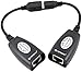 USB to Cat5/5e/6 Extension Cable Adapter Set w/RJ45 Ethernet