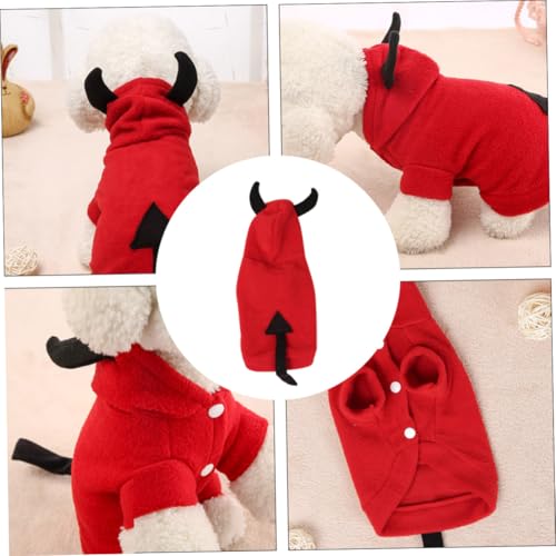 Disfraz Diablo para Perro XL Halloween Calentito miniatura 2