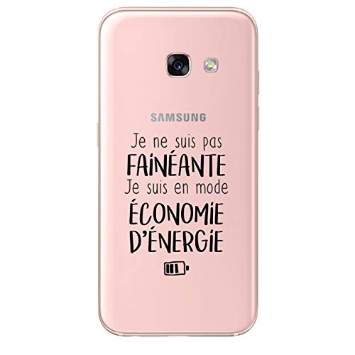 ZOKKO Case for Galaxy A5 2017 Je ne suis Pas fainAnte – Transparent Soft Ink Black