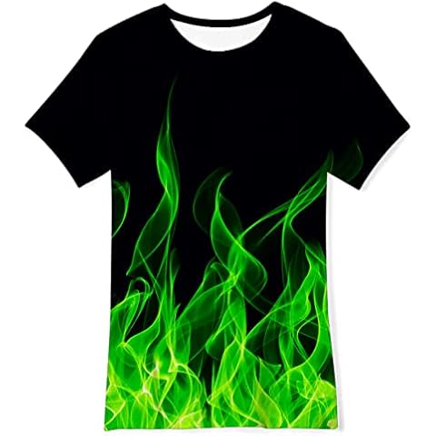 TUONROAD T-Shirt for Boys Kids 3D Bright T Shirts Childrens Girls Short Sleeve Top Birthday Party Clothes Tee Shirt Age 6 7 8 Years Cover