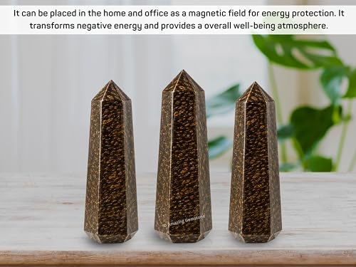 Image of Amazing Gemstone Large Bronzite Crystal Towers ~ Natural Healing Crystal Point Obelisk for Reiki Healing and Crystal Grid (5.5 inch to 6 inch INCH)