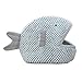 Obelunrp Cat Lits de Poisson en Forme de Poisson Caricature Lavable Cat Cave Tente Maison Chaude avec Un Fond sans Glissement