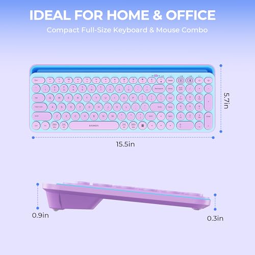 seenda CU-301 Bluetooth Keyboard for iPad,Blue&Purple