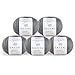 Gazzal 5 Pack Baby Wool 1.76 Oz (50g) / 218 Yards (200m) Fine Baby Yarn, 40% Lana Merino, 20% Cashmere Type Polyamide; (Grey - 818)