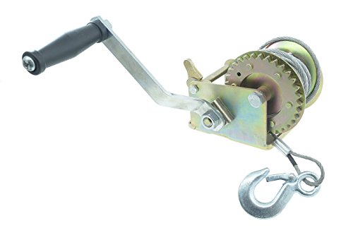 Verricello Fai Da Te Argano Paranco Manuale 2 Tonnellate - Verricello A Leva Con Cavo Acciaio 4.5mm E Doppio Gancio Verricello Elettrico 12 Volt - Foto 2