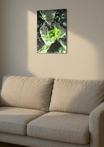 Image of NIJUKA Anime Printed A4 Size Metal sheet Poster For Home And Room Decoration | For Anime Art Fans Boys And Girls (Senku E=MC2)