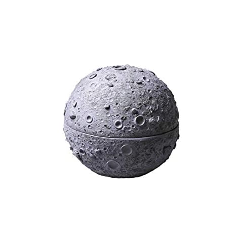 anaan Luna Ashtray with Lid for Cigarettes of Concrete Outdoor Home Windproof Small Round Geometric Table Decor Modern Design Ø 4.3 x 3.9 inch Cover