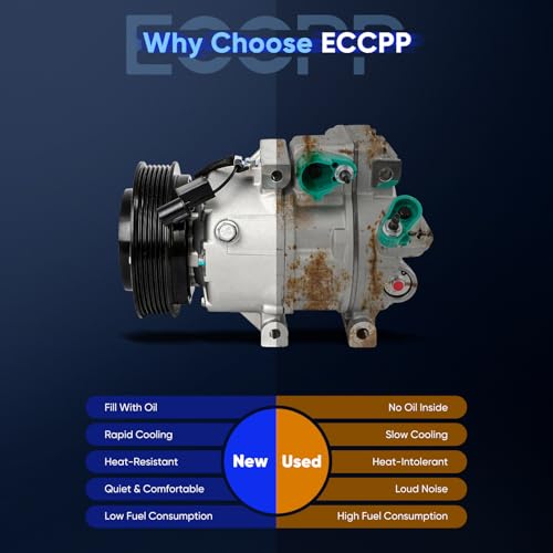 Image of ECCPP AC Compressor Fit for Hyundai Sonata 2.4L 2009-2010 | for Kia Optima 2.4L 2009-2010 AC Compressor with Clutch