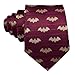 Barry.Wang Burgundy Halloween Man Tie Sets Silk Animal Necktie Woven Handkerchief Cufflinks Designer Fashion Cosplay Festival