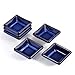 6x Dipschale Yumi Set Saucenschälchen quadratisch aus Porzellan blau (6 x 6 x 2,5 cm)