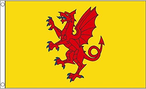AZ FLAG, Somerset New County Flag, 2x3 Ft, 100D Polyester County Of Somerset, England Banner with Two Metal Grommets