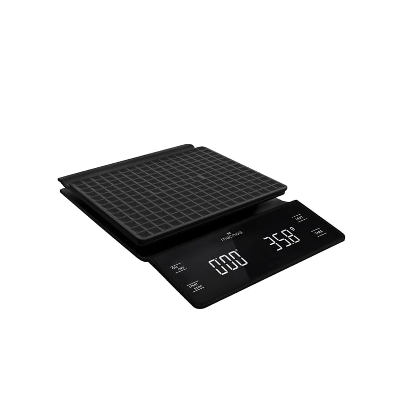 Macnoa Coffee Scale with Timer - 3kg/0.1g Accuracy, Perfect for Pour Over, Drip, and Espresso Brewing - Back-Lit LCD Display, Battery Powered and USB Rechargeable Type C (Batteries Not Included)