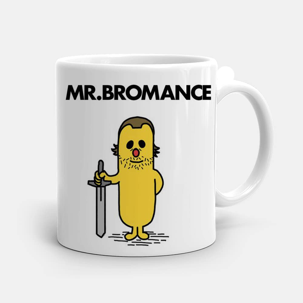 Misaavi Mister Bro-Manse Mug Mr Men Little Miss Swing Mr & Miss Happy Funny Birthday Anniversary Daily Use Morning Glorry 11oz White Ceramic Mug.