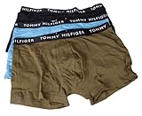  Tommy Hilfiger Paket 3 Boxer Mann Herren Tripack TH Artikel UM0UM01565 3P Trunk Print, 0V2 Army Gum/Hydr Blue/des Sky, M