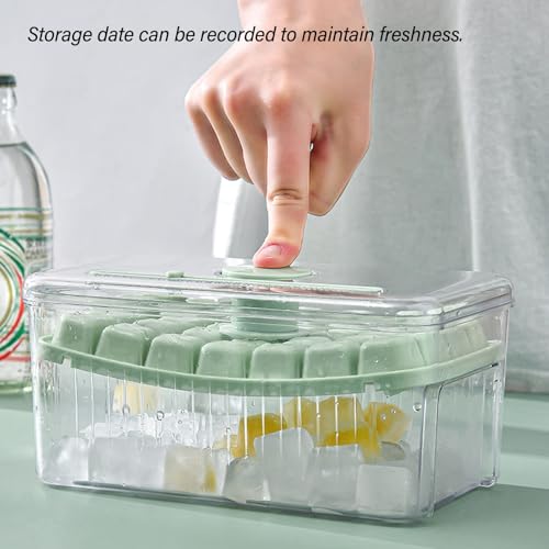 Bandeja de cubos de hielo con liberación fácil y caja de almacenamiento miniatura 2