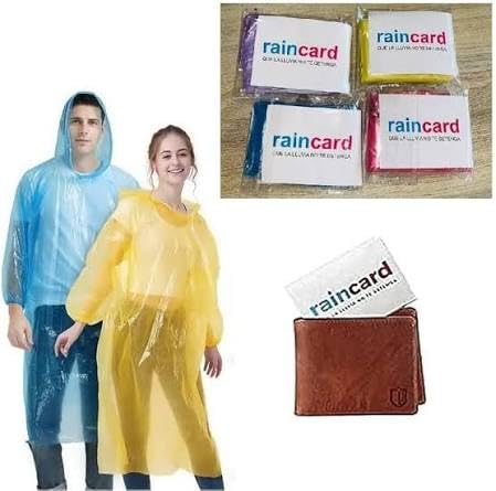 Rain Card 4 Pc Pocket Raincoat Disposable, Disposable Raincoats for Adults, Pocket Raincoat for Travel, Rain Coat Plastic Waterproof Design, Raincard Disposable Raincoat Unisex for Outdoor-image-18
