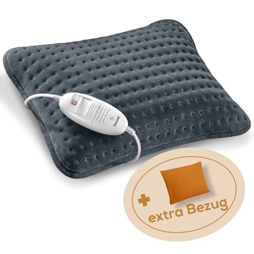 Beurer HK 48 Cosy Coussin Chauffant pour Canapé avec Chauffage Rapide, 3 Niveaux de Température Éclairés et Arrêt Automatique, Coussin Réversible Extra...