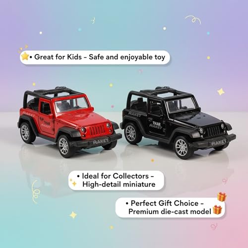 Image of HOMEYS 1:32 Scale DieCast Metal Toy Car with Pull Back Action - Openable Doors and Realistic Detailing Mini Model Vehicle for Kids Boys Girls and Collectors (RED-Open ROOF)