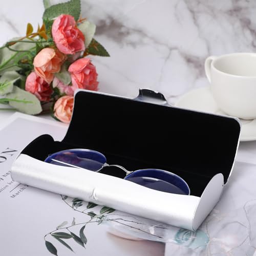 Image of Hifot Aluminium Glasses Case, Slim Reading Glasses Case, Portable Travel Metal Eyeglass Spectacles Protection Hard Shell