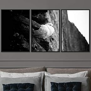 signwin 3 Piece Framed Canvas Wall Art Black...