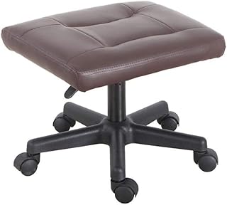 Rolling Stools Stool On Wheels Desk Stool with Casters, Salon Stools with Pink PU Synthetic Leather Seat, Height Adjustable 45-55cm, Weight Supported 160 Kg, Beauty Salon Sgabe (Style#1) The New