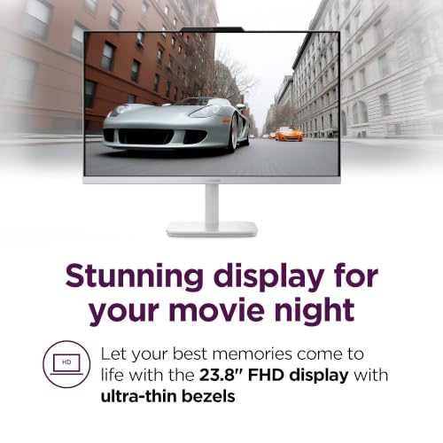 Image of Lenovo IdeaCentre 24 inch Business All-in-One Desktop, 16GB RAM 512GB SSD | Intel 8-Core Processor, FHD IPS Anti-Glare Display, WiFi 6, Windows 11