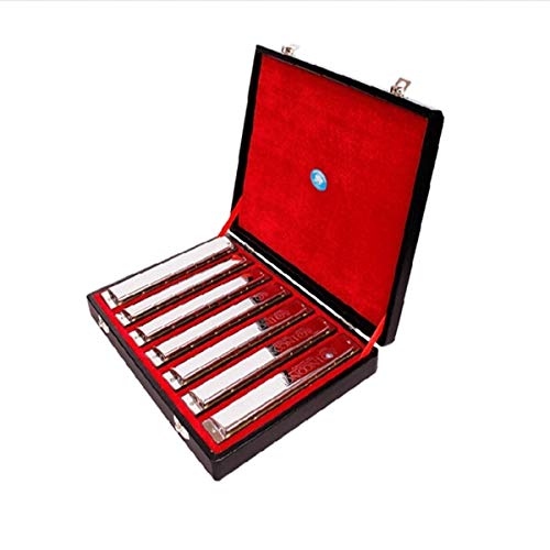 KMDSM Harmonica d’accord professionnel de 24 trous de haute qualité, coffret cadeau harmonique à 7 tons, A/B/C/D/E/F/G… - Les Beatles, Paul McCartney, John Lennon, RIngo Starr, George Harrison KMDSM Harmonica d'accord professionnel de 24 trous de haute qualité, coffret cadeau harmonique à 7 tons, A/B/C/D/E/F/G…