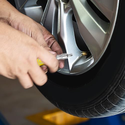 Image of Hariendny 1Pcs Stainless Steel Valve Core Remover, Portable Valve Core Removal Tool, Small Silvery Tire Valve Disassembly Tool, Tire Valve Stem Tool for Automotive Motorcycle Bicycle Truck