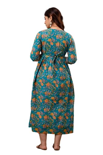 Image of RS Value Store Pure Cotton Maternity Gown /Maternity WEAR /Maxi Dresses /Feeding Nighty /Comfortable Wear