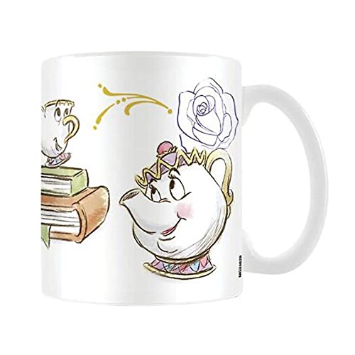 Pyramid International Beauty and the Beast (Chip Enchanted) - Taza de cerámica (11 x 11 x 1,3 cm)