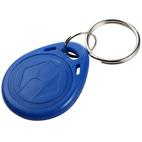 UHPPOTE Proximity Em 125KHz RFID Id Card Tag Token Key Chain Keyfob Read Only Color Blue (Pack of 100)